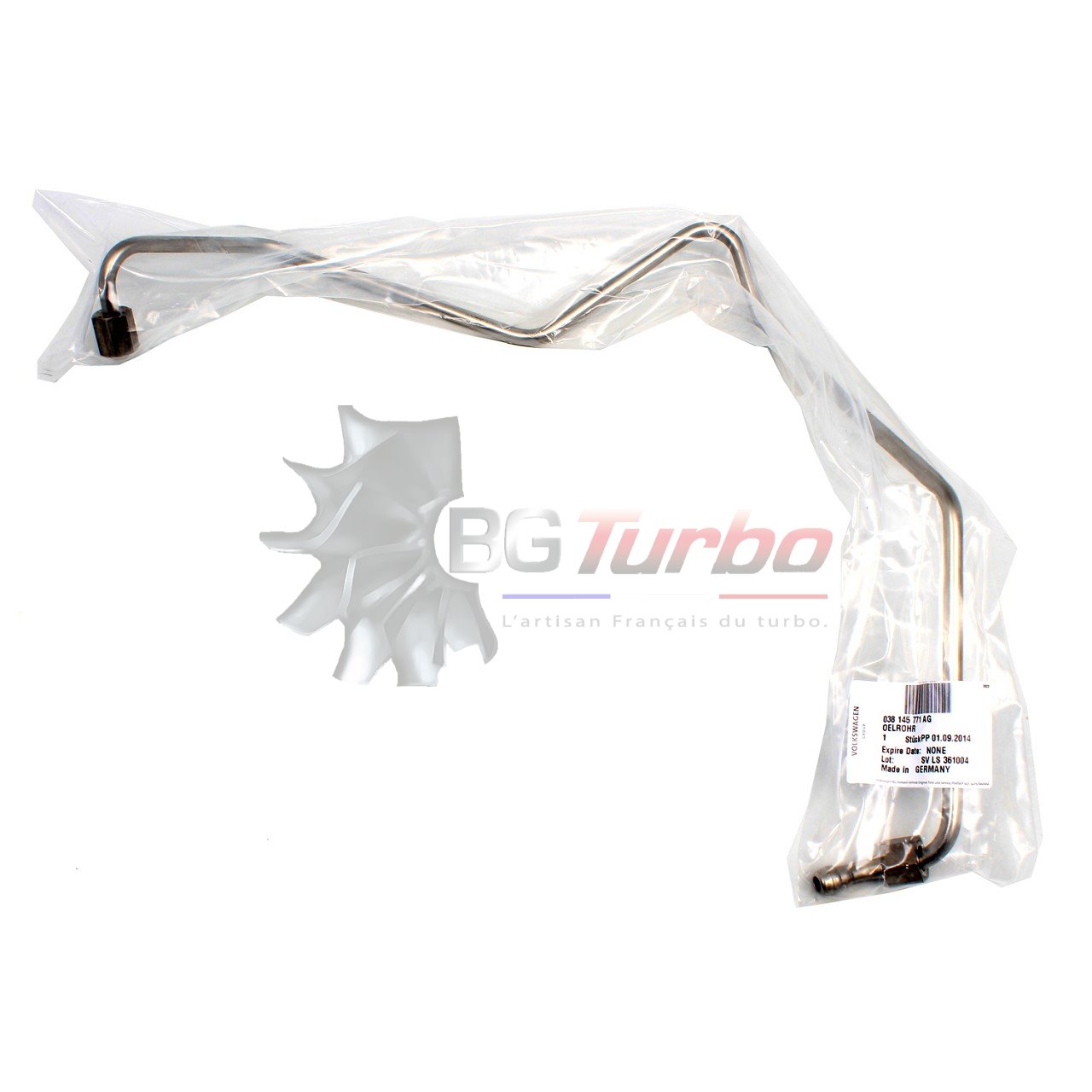 Turbo PIECES DETACHEES - NEUF - Arrivée d'huile de turbocompresseur 030TO18662100 / 038145771AG pour Audi, VW, Seat et Skoda. Lubrification fiable, pièce d'origine.
